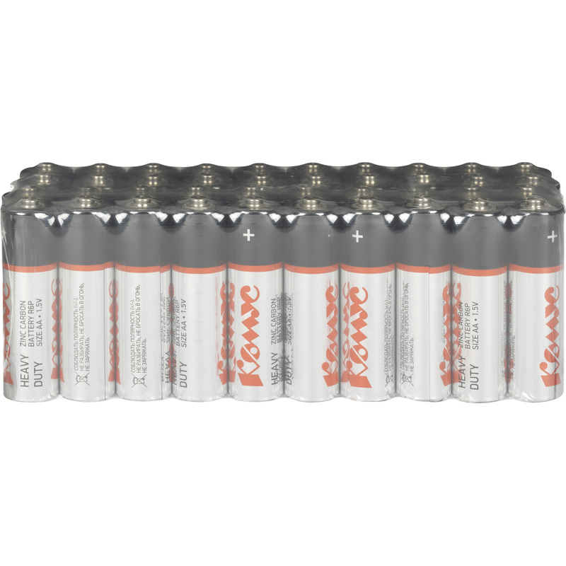 Изображение товара Батарейка AA пальчиковая Комус 40 штук в упаковке