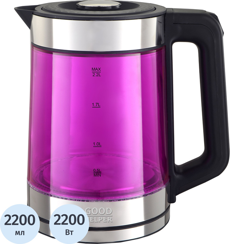 Изображение товара Чайник электрический Goodhelper KPG-2201 розовый