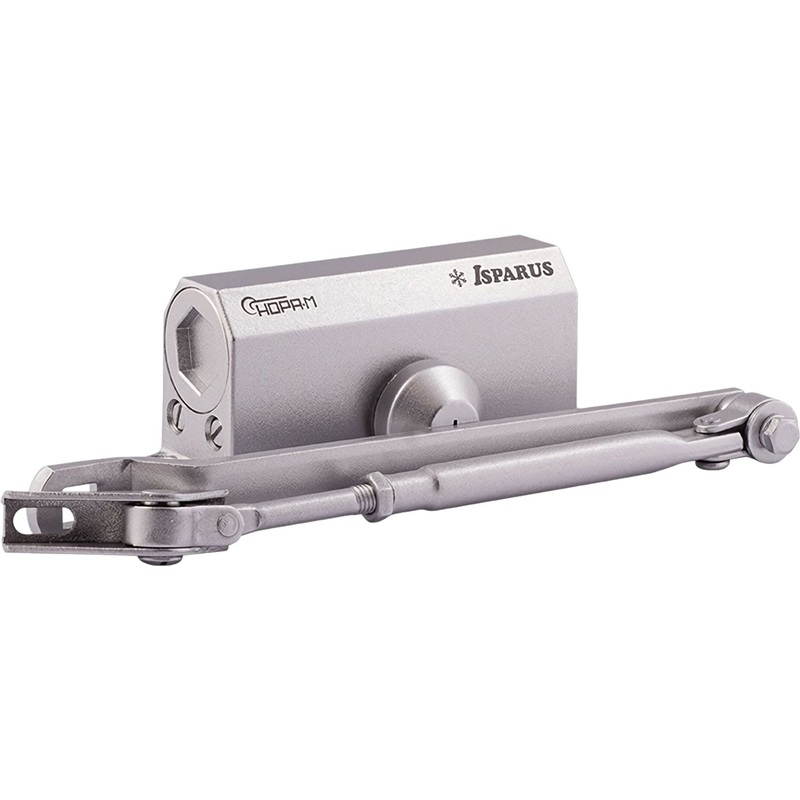 Изображение товара Доводчик дверной Isparus 410F до 60 кг серебристый
