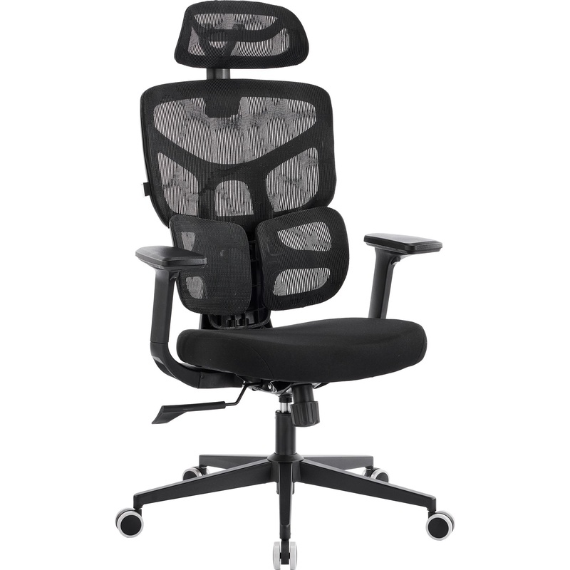 Изображение товара Кресло Everprof Omega чёрное (ткань/сетка, металл)