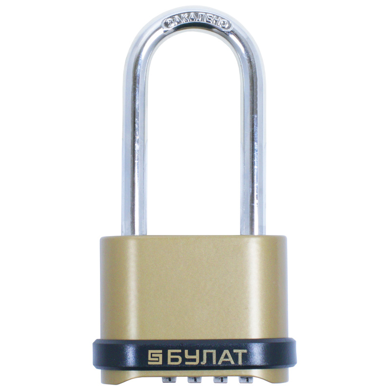 Изображение товара Замок навесной кодовый Булат ВС 564-01 56 мм золотистый