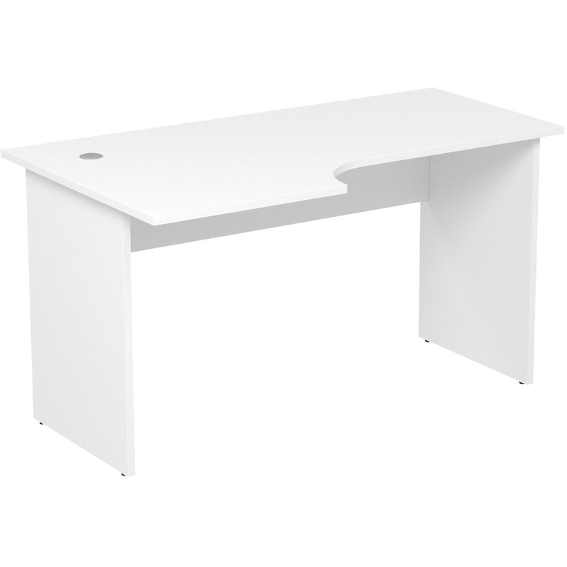 Изображение товара Криволинейный рабочий стол 2С.042 левый белый 1400х800х750 мм