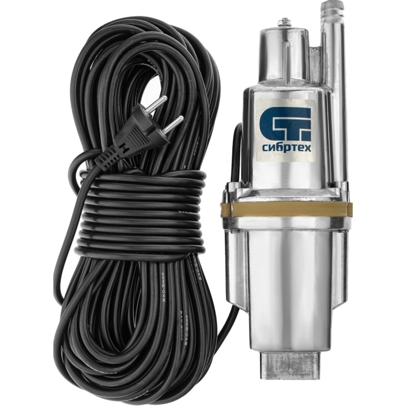 Изображение товара Вибрационный погружной насос Сибртех СВН300-15 300 Вт 75м подъема