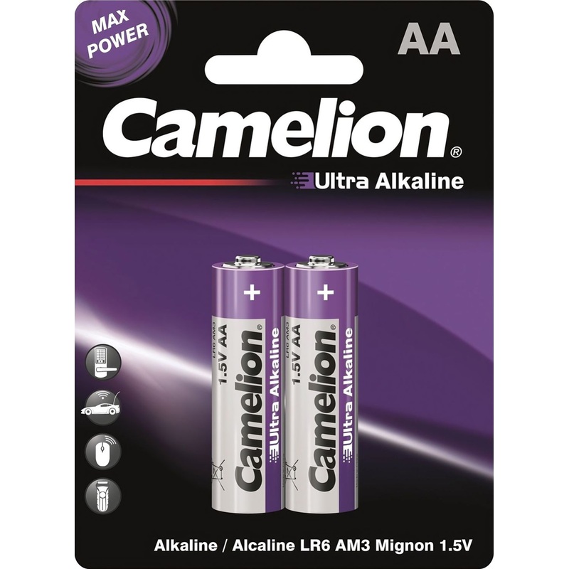 Изображение товара Батарейка AA пальчиковая Camelion Ultra (2 штуки в упаковке)