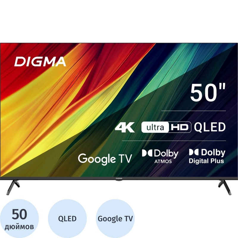 Изображение товара Телевизор 50 Digma DM-LED50UQB31 Ultra HD 4K Smart TV Google