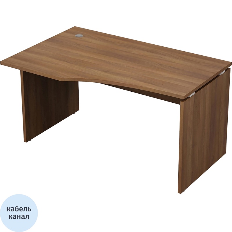 Изображение товара Эргономичный левый офисный стол Avance 6С.022 из ЛДСП с кабель-каналом
