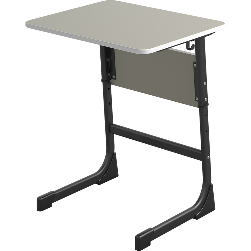 Изображение товара Растущая парта одноместная Комус Мебель серый антрацит для школьников 5-7 лет