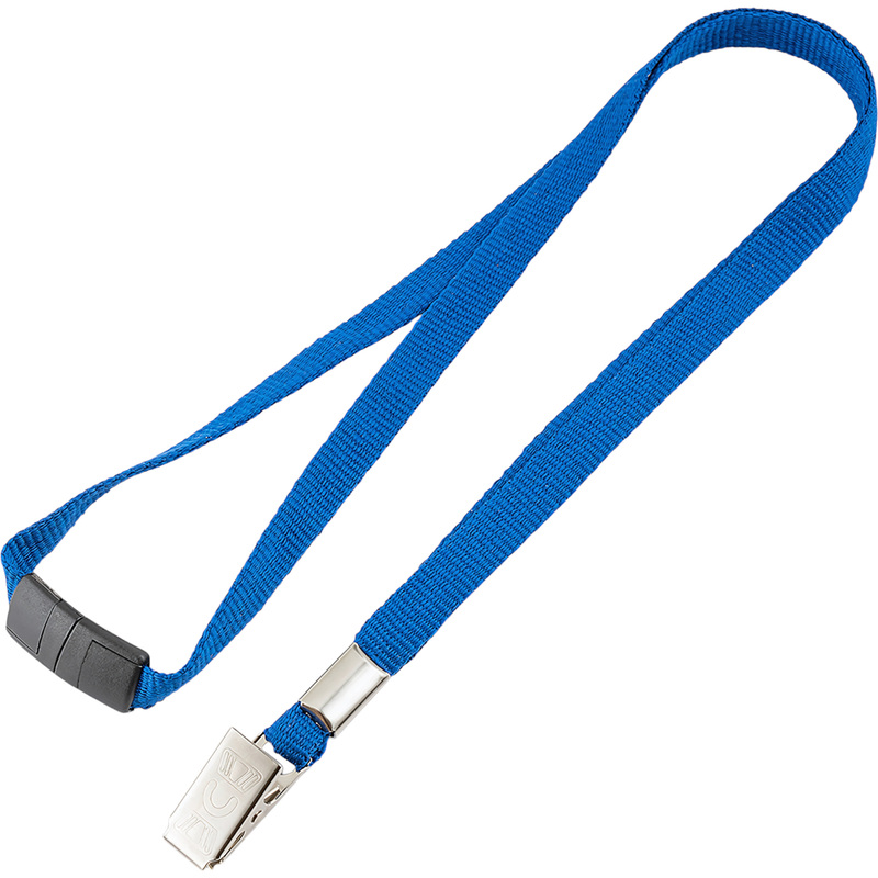 Изображение товара Держатель для бейджей с клипом и безопасным замком 90 см синий