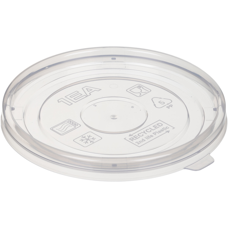 Изображение товара Пластиковая крышка 102 мм прозрачная для супников упаковка 550 шт