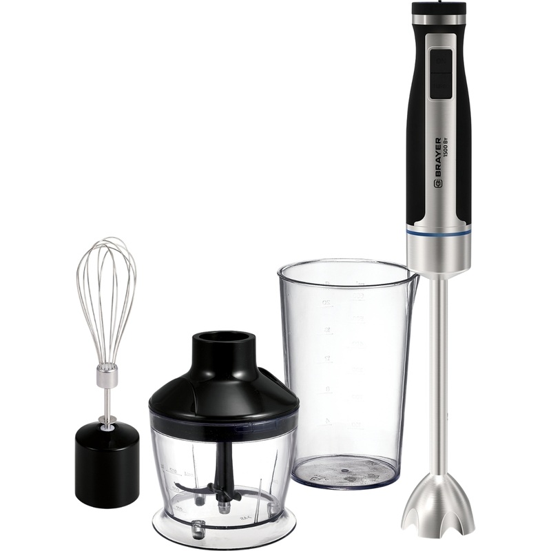 Изображение товара Погружной блендер Brayer BR1268 черный серый высокая мощность 1500 Вт