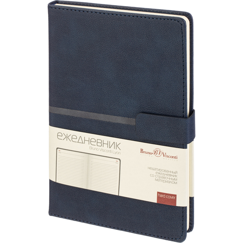 Изображение товара Ежедневник недатированный Bruno Visconti Lyon из искусственной кожи А5 136 листов синий