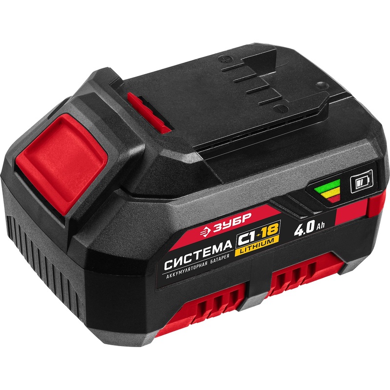 Изображение товара Аккумулятор ЗУБР АКБ-С1-18-4 литий-ионный 18В 4Ач