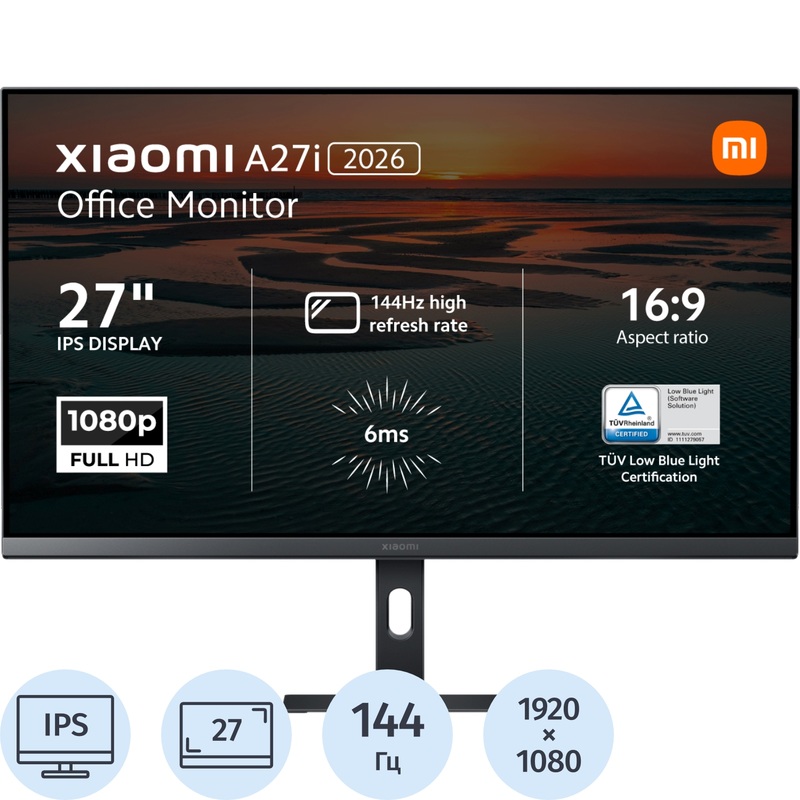 Изображение товара Монитор 27" Xiaomi A27i чёрный (ELA6660RU)