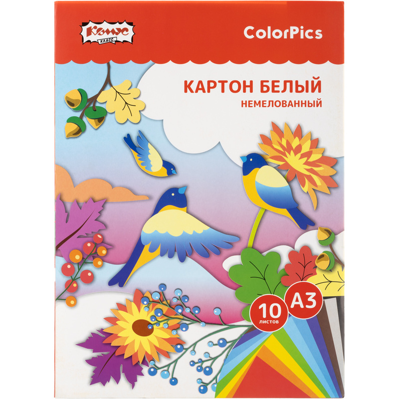 Изображение товара Картон белый Комус Класс ColorPics А3 200 г/кв.м 10 листов немелованный