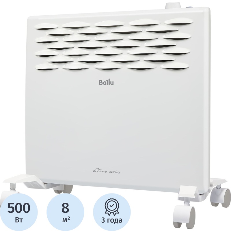 Изображение товара Конвектор Ballu Ettore BEC/ETMR-500 белый для обогрева помещений 8 кв.м