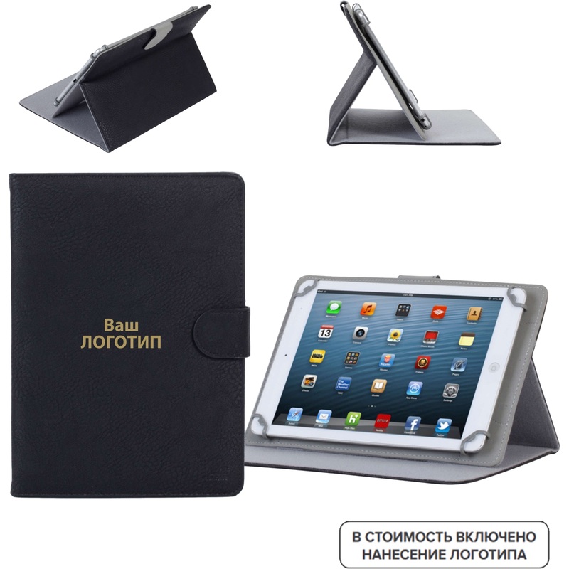 Изображение товара Чехол-книжка RivaCase для планшетов до 10.1 дюйма с нанесением логотипа