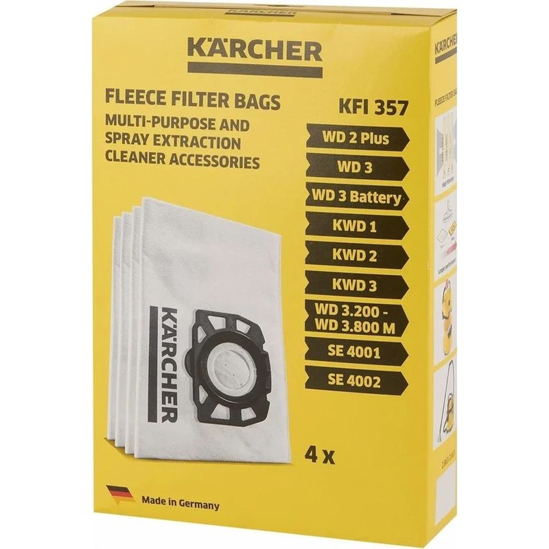 Изображение товара Пылесборник Karcher KFI 357 (4 штуки в упаковке) Изображение товара Пылесборник Karcher KFI 357 (4 штуки в упаковке)