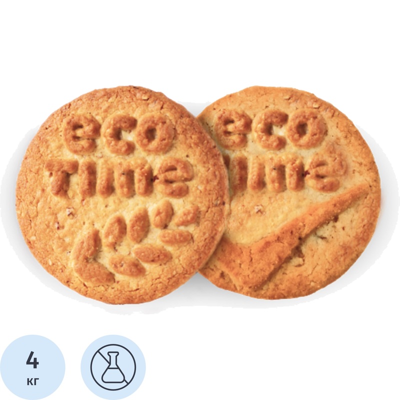 Изображение товара Печенье сахарное EcoTime со злаками 4 кг натуральное здоровье и вкус