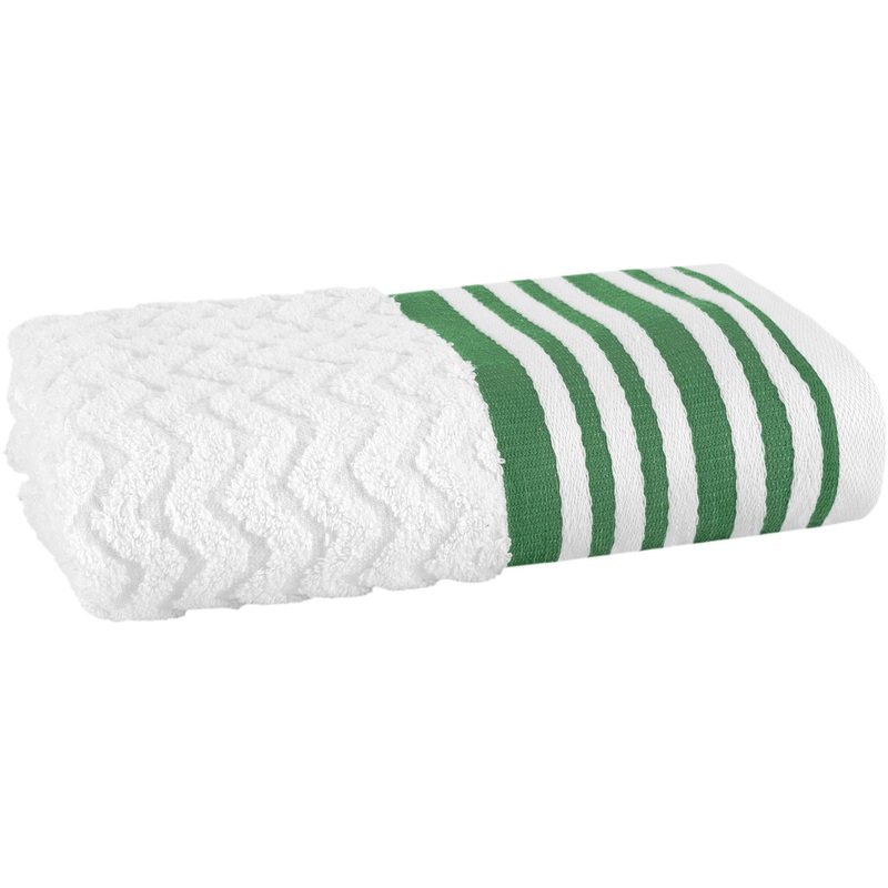 Изображение товара Полотенце махровое Line 50х90 см 500 г/кв.м белое/зеленое