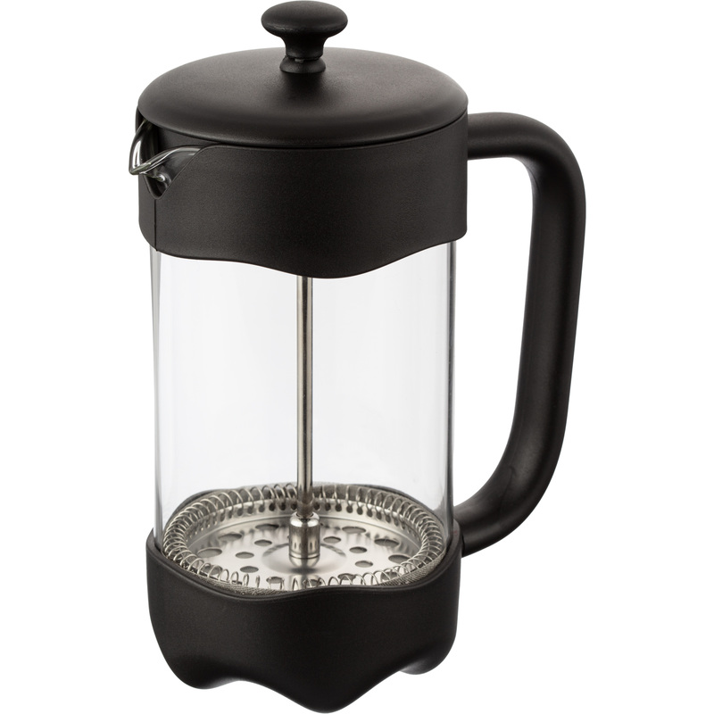 Изображение товара Френч-пресс Комус Пуритама 600 мл для кофе и чая охладка прозрачный чёрный