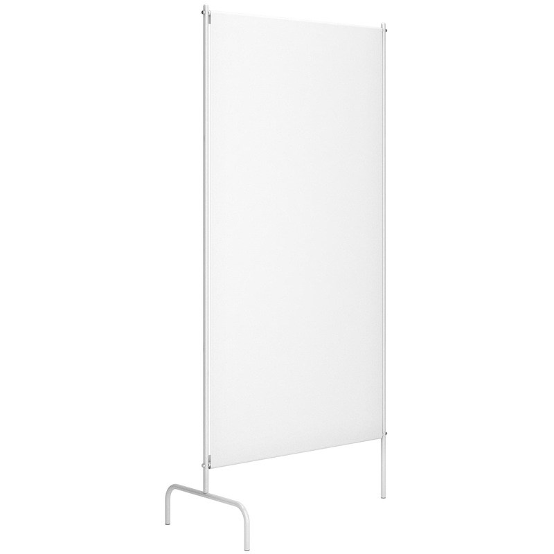 Изображение товара Медицинская односекционная ширма ШМ-МСК/МСК-302-01 белая 800х1720 мм