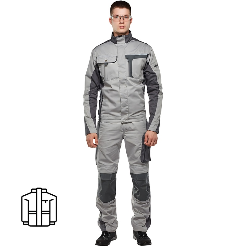 Изображение товара Куртка рабочая летняя мужская л33-КУ серая 48-50