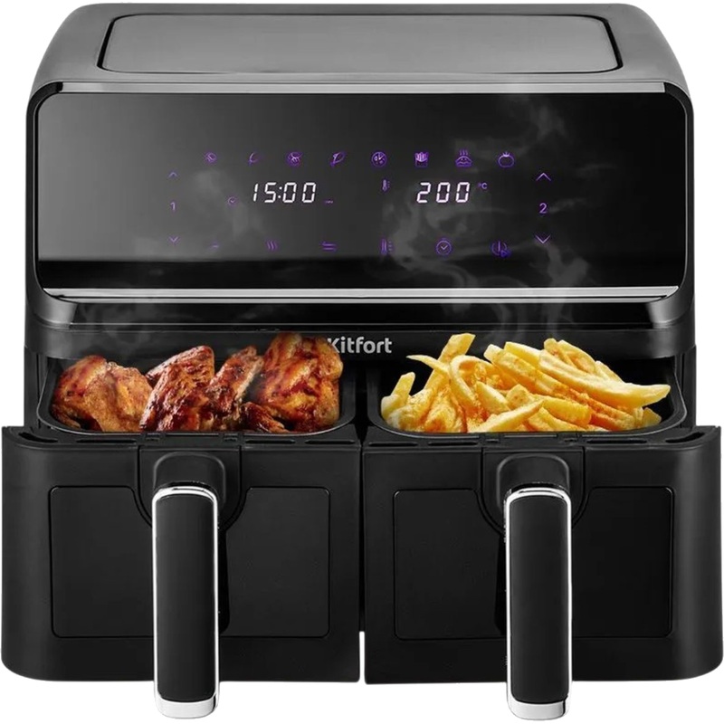 Изображение товара Kitfort КТ-2265: аэрогриль 8.6 л, 2700 Вт, 8 програм, 80–200°C