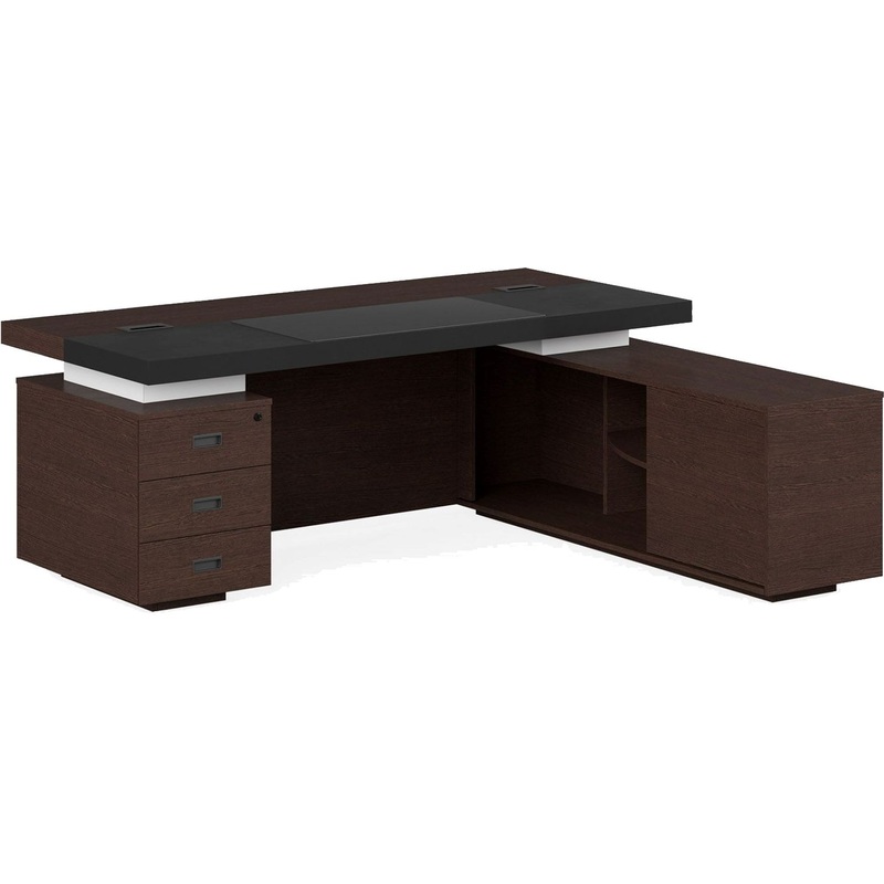 Изображение товара Стол руководителя письменный Кабинет Liverpool (венге, 2000х1800х760 мм)