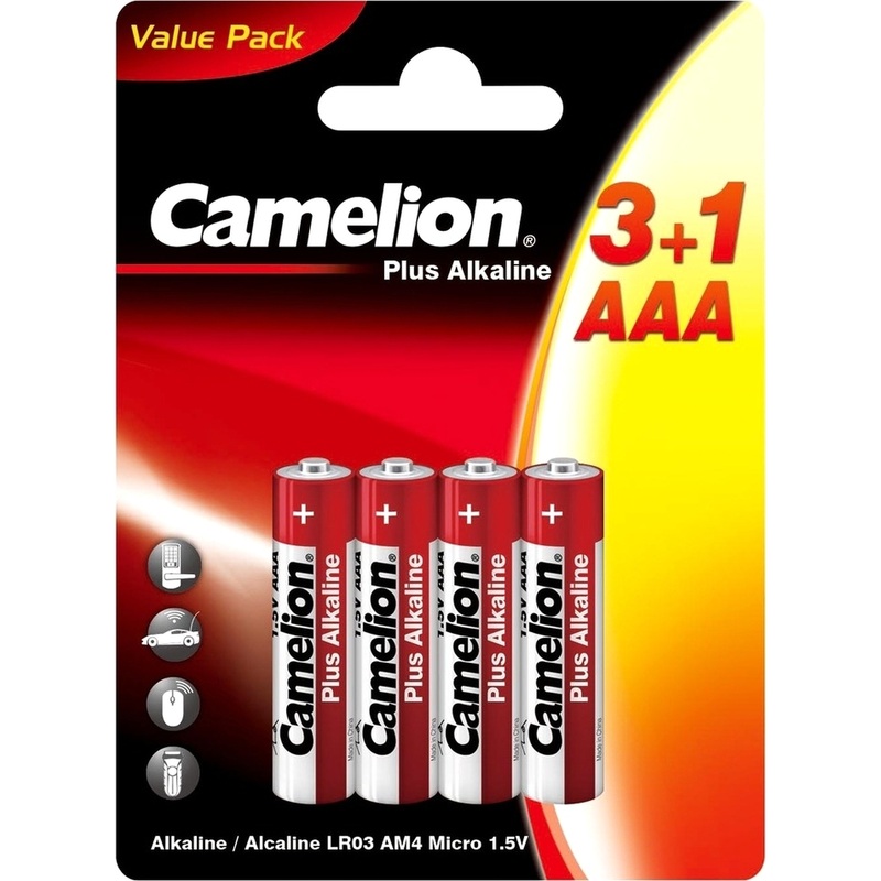 Изображение товара Батарейка AAA мизинчиковая Camelion Plus 4 шт. в блистере