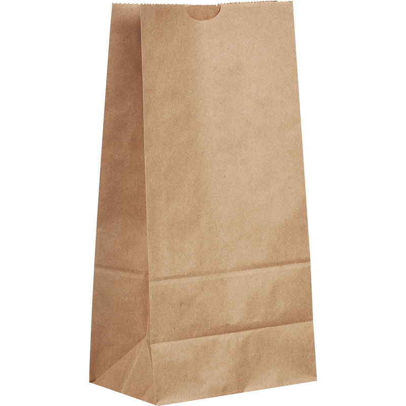 Изображение товара Крафт-пакет бумажный коричневый 127х80х248 мм 50 г/кв.м био (1000 штук в упаковке)