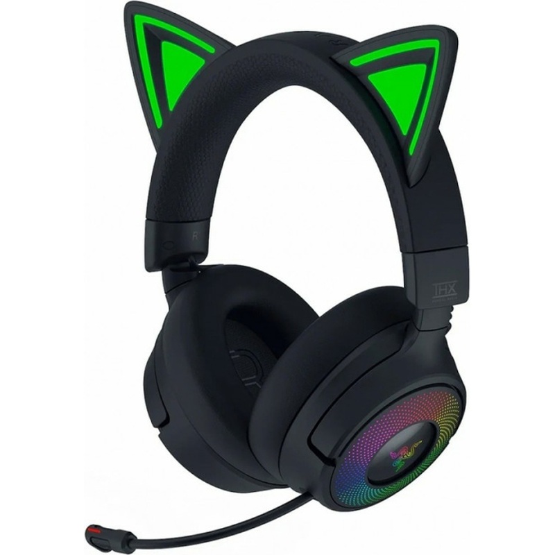 Изображение товара Гарнитура Razer Kraken Kitty V3 Pro проводная и беспроводная игровая гарнитура объёмный звук 7.1 по