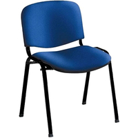 Стул офисный Easy Chair ИЗО/ISO синий, ткань, чёрный