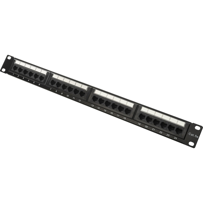 Изображение товара Патч-панель NEOMAX 19 1U 24 порта для серверов и сетевых шкафов