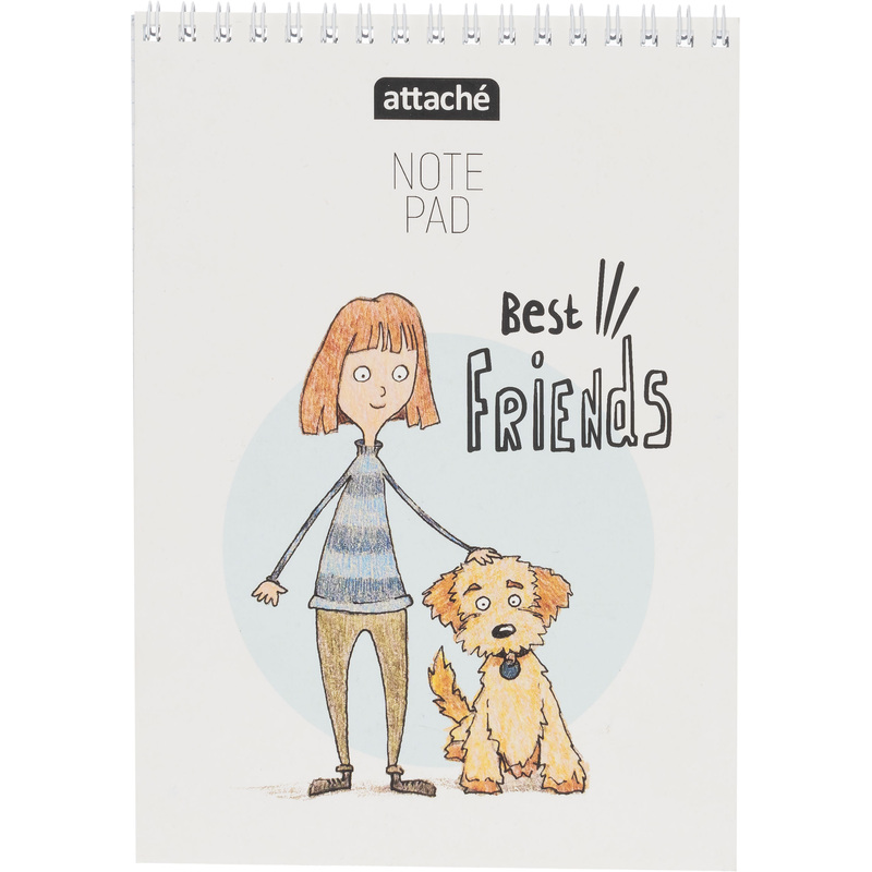 Изображение товара Блокнот Attache Персона А5 60 листов разноцветный в клетку на спирали