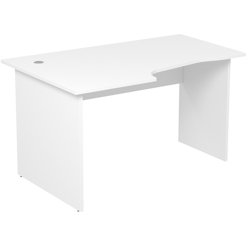 Изображение товара Криволинейный письменный стол 2С.022 левый белый 1400х900х750 мм