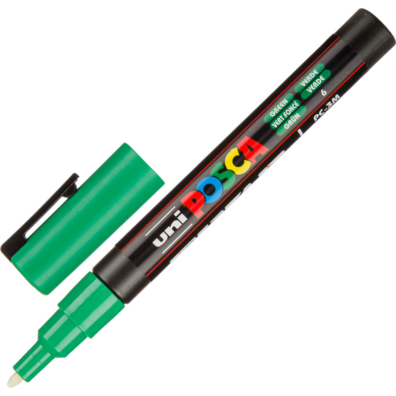 Изображение товара Маркер акриловый Uni Posca PC-3M зелёный 0.9-1.3 мм