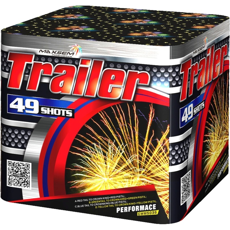Изображение товара Батарея салютов Maxsem Trailer 49 залпов (GWM5036) для праздников