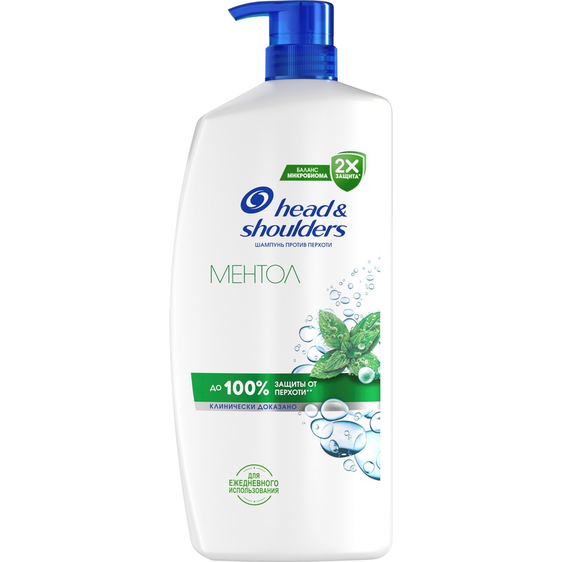 Изображение товара Шампунь Head&Shoulders Ментол 2 в 1 для всех типов волос 800 мл
