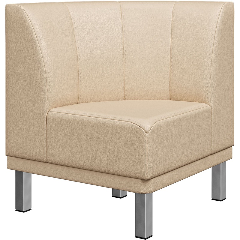 Изображение товара Угловой диван Холл бежевый искусственная кожа 740х740х900 мм