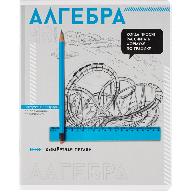 Изображение товара Тетрадь по алгебре Феникс+ А5+ 48 листов в клетку