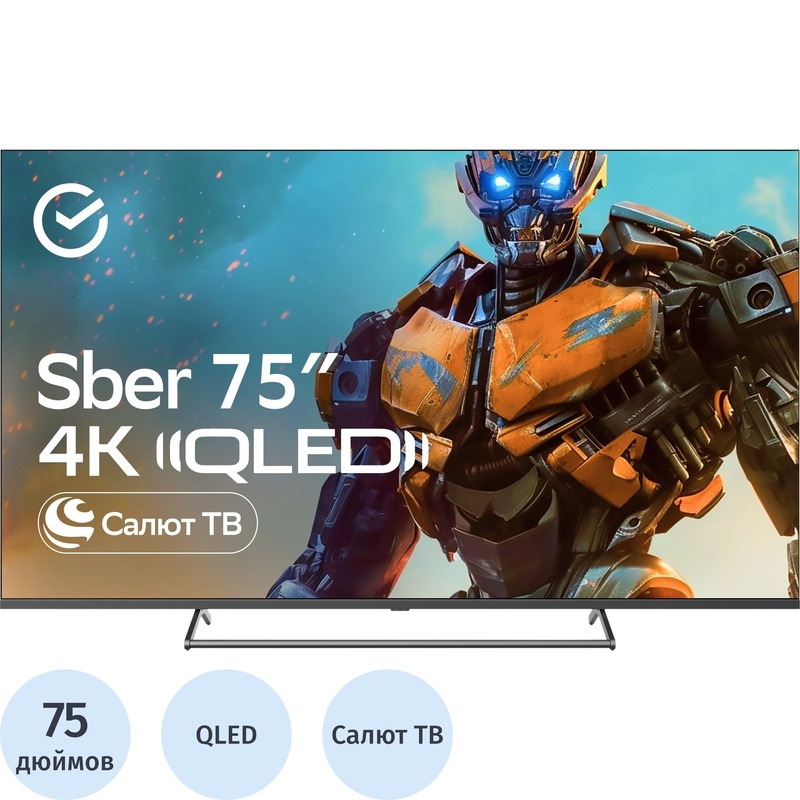Изображение товара Телевизор 75 Sber SDX-75UQ5231 Ultra HD 4K QLED Smart TV