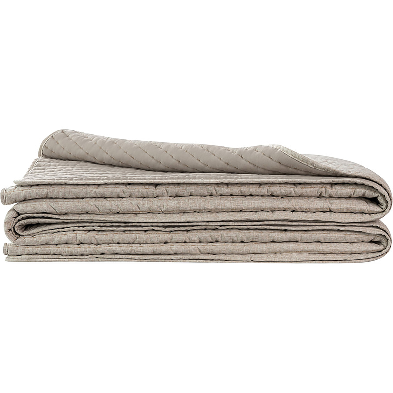 Изображение товара Покрывало Prime Prive Лагом меланж 240x260 см бежевое для спальни и гостиной