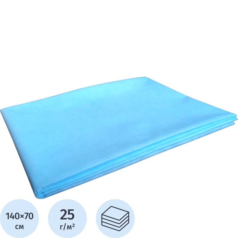 Изображение товара Простыня одноразовая Пелигрин стерильная в сложении 140x70 см голубая