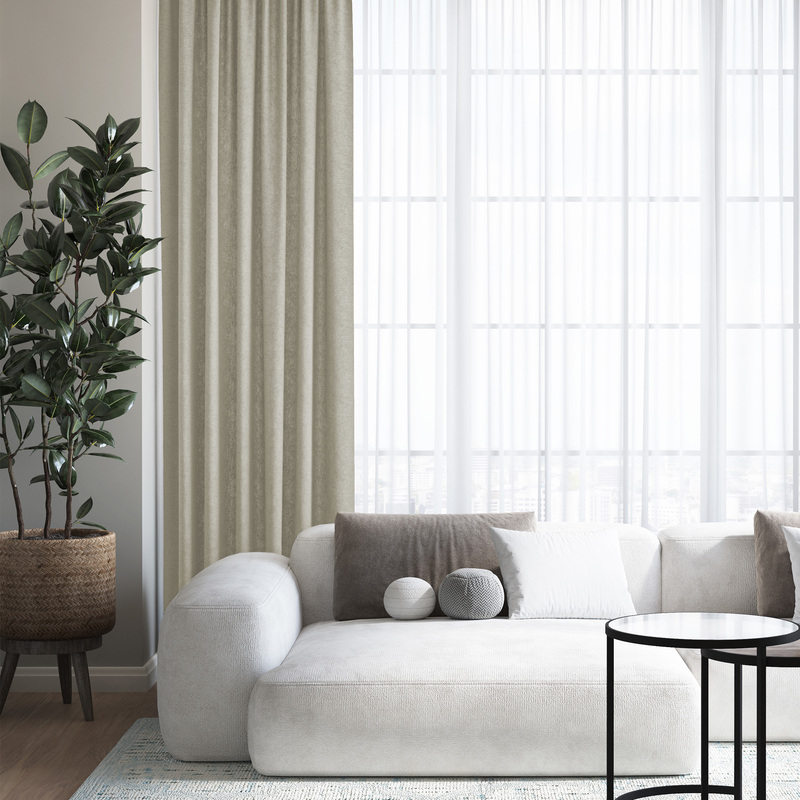 Изображение товара Штора Волшебная ночь Блэкаут 150x270 см серо-бежевая (1 штука)