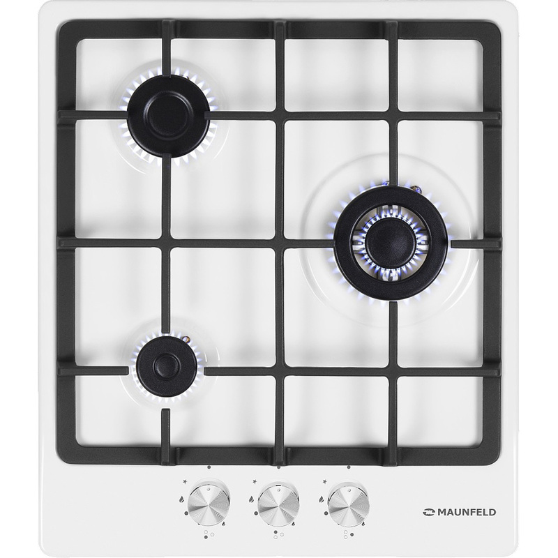Изображение товара Газовая варочная панель Maunfeld EGHE.43.33CW\G с 3 конфорками и WOK