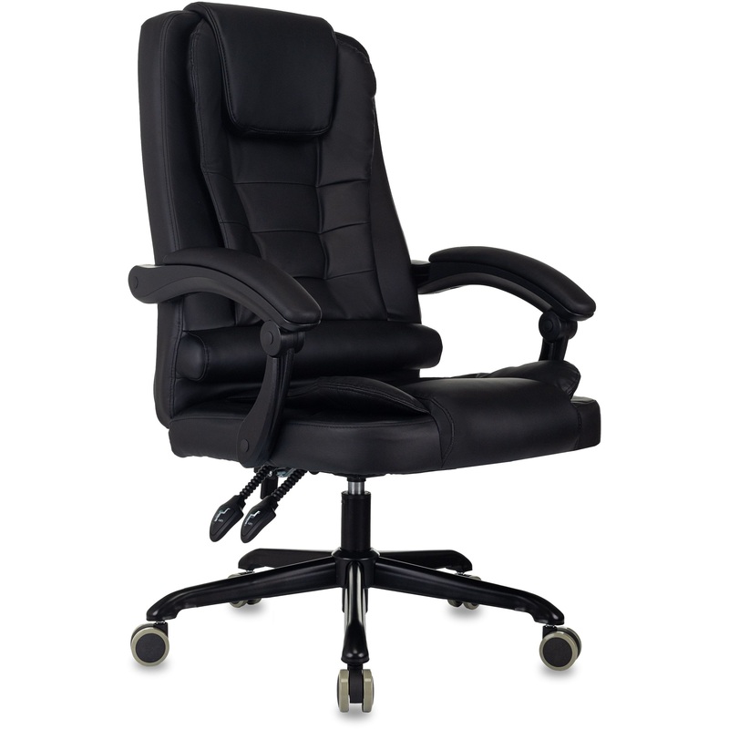 Изображение товара Офисное кресло для руководителя Комус Мебель ECHAIR 564 черное экокожа металл