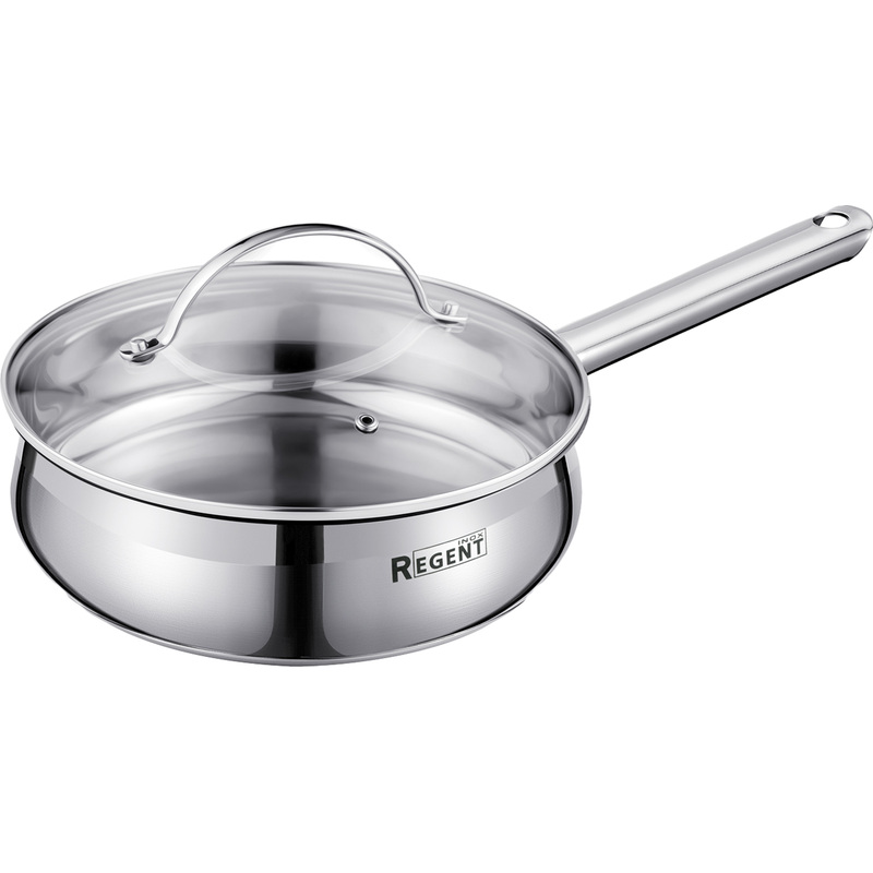 Изображение товара Сковорода нержавеющая сталь Regent inox Monica 24 см с крышкой