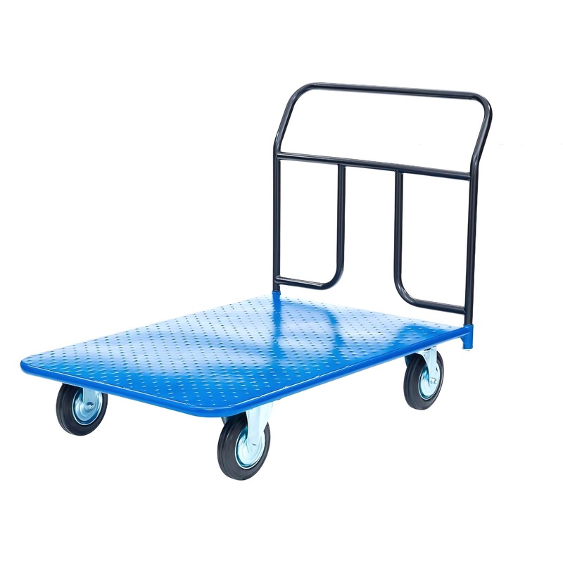 Изображение товара Платформенная тележка Стелла-техник КП-400-200-К до 550 кг 700х1000 мм синяя