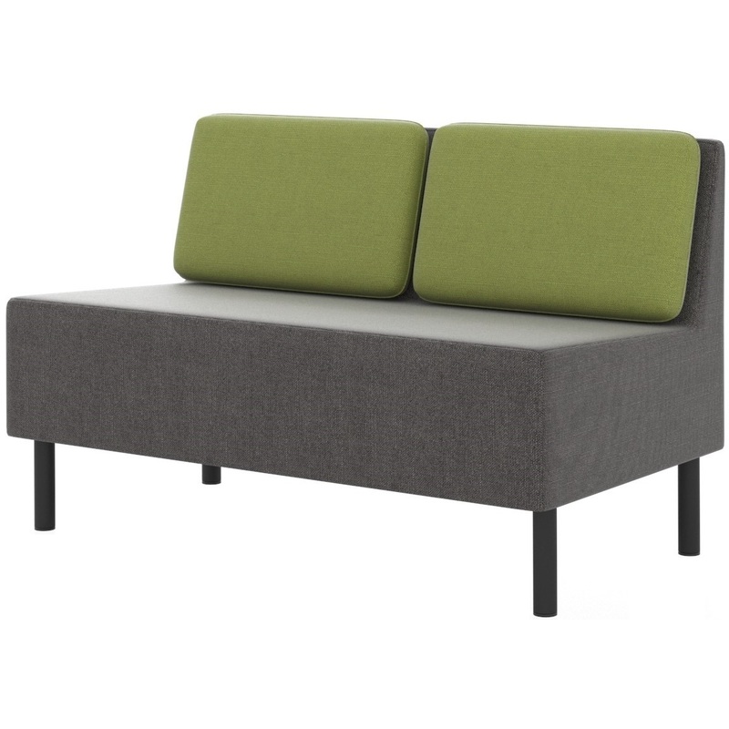 Изображение товара Модуль диван прямой Select 2-М двухместный серый зеленый ткань Россия