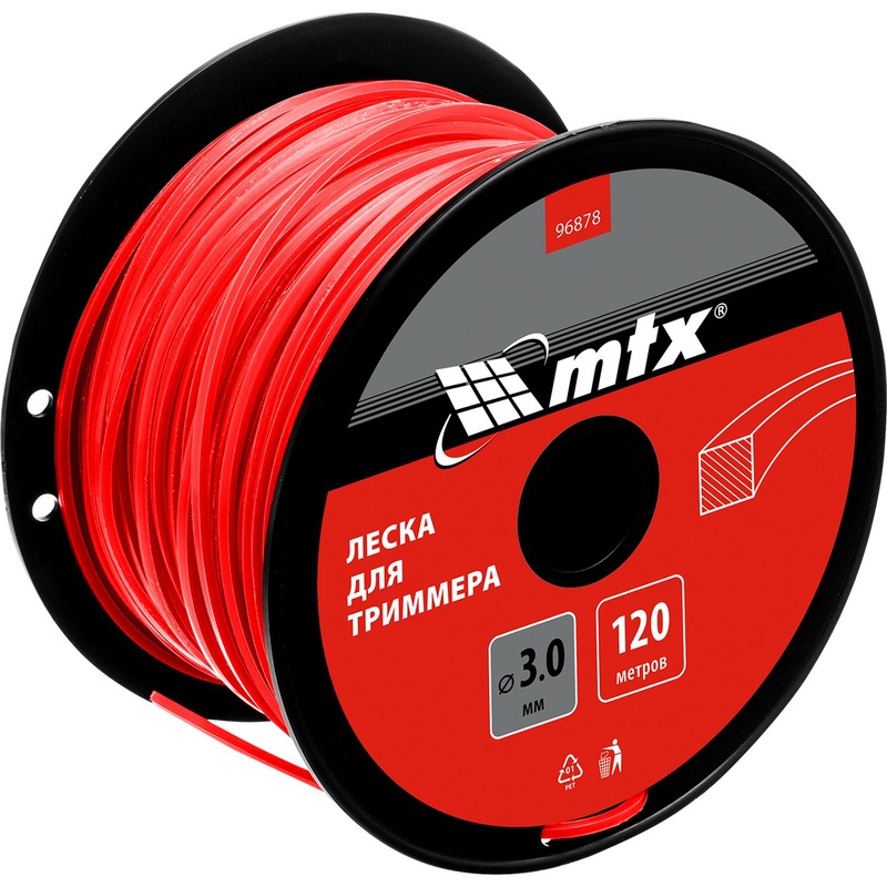 Изображение товара Леска MTX квадратная 3 мм х 120 м для триммера 96878